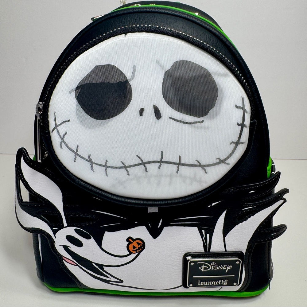 NWT. Disney Loungefly NBCJack Skellington Zero Lenticular Mini Backpack.